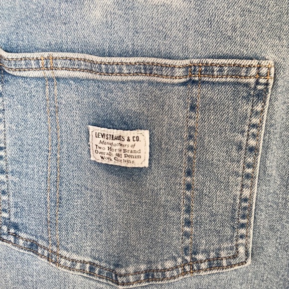 Relist 6/13 Levi’s denim jean short overall 20W - Picture 6 of 17